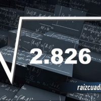 Resultado de la raíz cuadrada de 2826