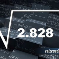 Resultado de la raíz cuadrada de 2828