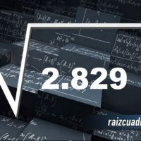 Resultado de la raíz cuadrada de 2829