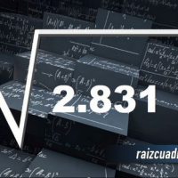 Resultado de la raíz cuadrada de 2831