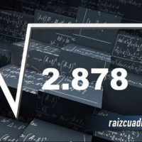 ¿Cuál es la raíz cuadrada de 2878?