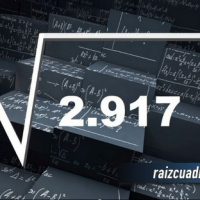¿Cuál es el resultado de la raíz cuadrada de 2917?