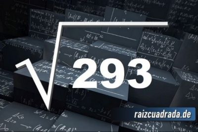 Resultado de la raíz de 293