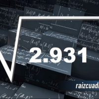Resultado de la raíz cuadrada de 2931