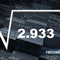 ¿Cuál es la raíz de 2933?