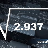 ¿Qué se obtiene al resolver la raíz cuadrada de 2937?