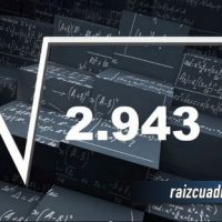 Resultado de la raíz cuadrada de 2943