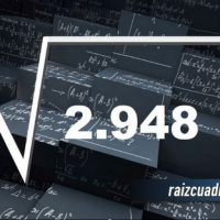 Resultado de la raíz cuadrada de 2948
