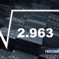 ¿Cuál es el resultado de la raíz de 2963?