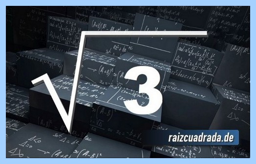 Como se representa matemáticamente la operación matemática raíz cuadrada del número 3