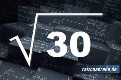 Resultado de la raíz cuadrada de 30