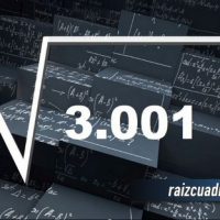 ¿Cuál es la raíz de 3001?