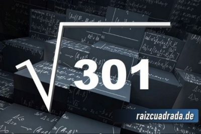 Resultado de la raíz de 301
