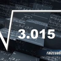 Resultado de la raíz cuadrada de 3015