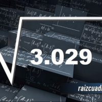 ¿Cuál es la raíz cuadrada de 3029?