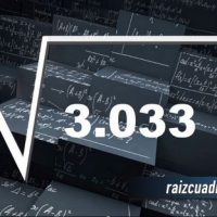 ¿Cuál es la raíz de 3033?
