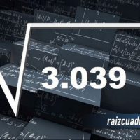 Resultado de la raíz cuadrada de 3039
