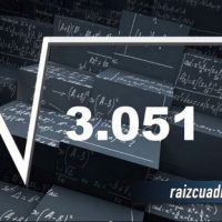 ¿Cuál es el resultado de la raíz cuadrada de 3051?