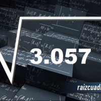 Resultado de la raíz cuadrada de 3057