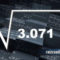 Resultado de la raíz cuadrada de 3071