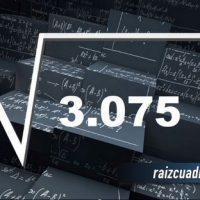 Resultado de la raíz de 3075