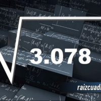 ¿Cuál es el resultado de la raíz de 3078?