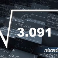 ¿Cuál es la raíz de 3091?