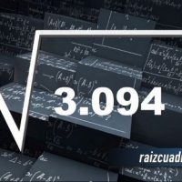 ¿Cuál es el resultado de la raíz cuadrada de 3094?