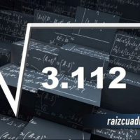 ¿Cuál es el resultado de la raíz de 3112?
