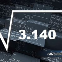 ¿Qué se obtiene al resolver la raíz cuadrada de 3140?
