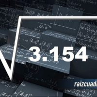 Resultado de la raíz cuadrada de 3154