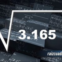Resultado de la raíz cuadrada de 3165