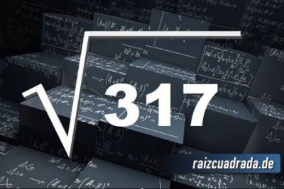 Resultado de la raíz de 317