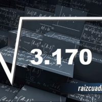 Resultado de la raíz cuadrada de 3170