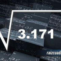 Resultado de la raíz de 3171