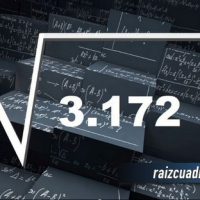 Resultado de la raíz de 3172
