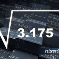 ¿Qué se obtiene al resolver la raíz cuadrada de 3175?
