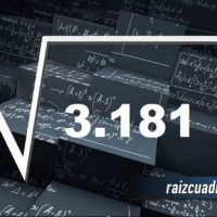 Resultado de la raíz cuadrada de 3181