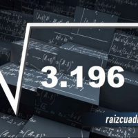 ¿Cuál es la raíz cuadrada de 3196?