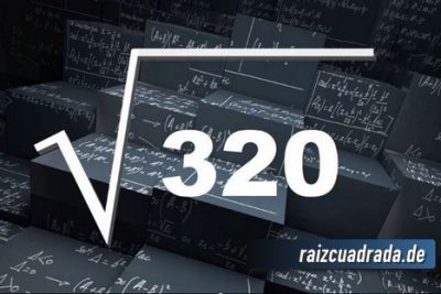 Resultado de la raíz de 320