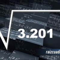 ¿Qué resultado obtenemos al resolver la raíz de 3201?