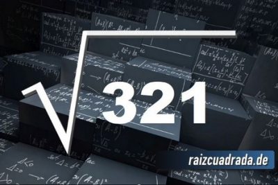 Resultado de la raíz de 321