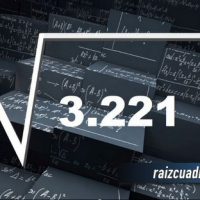 Resultado de la raíz de 3221