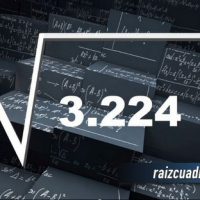 Resultado de la raíz cuadrada de 3224