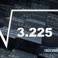¿Cuál es la raíz de 3225?
