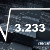 Resultado de la raíz cuadrada de 3233