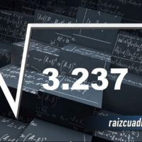¿Cuál es el resultado de la raíz de 3237?