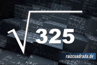 ¿Cuál es la raíz cuadrada de 325?