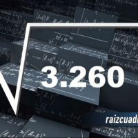 Resultado de la raíz de 3260
