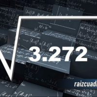 ¿Qué resultado obtenemos al resolver la raíz cuadrada de 3272?